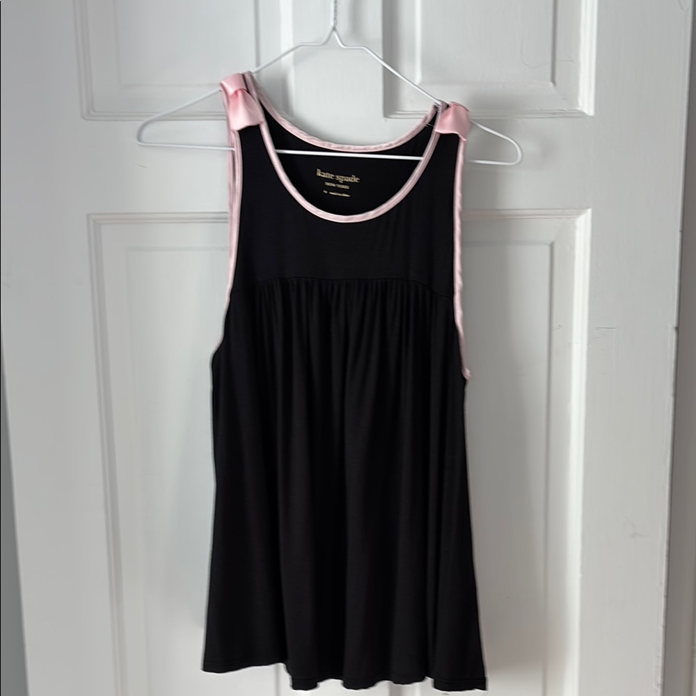 Kate Spade Black nightshirt with Pink Trim